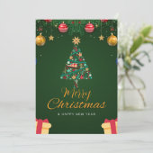 Kerstwenskaart Feestdagenkaart (Staand voorkant)