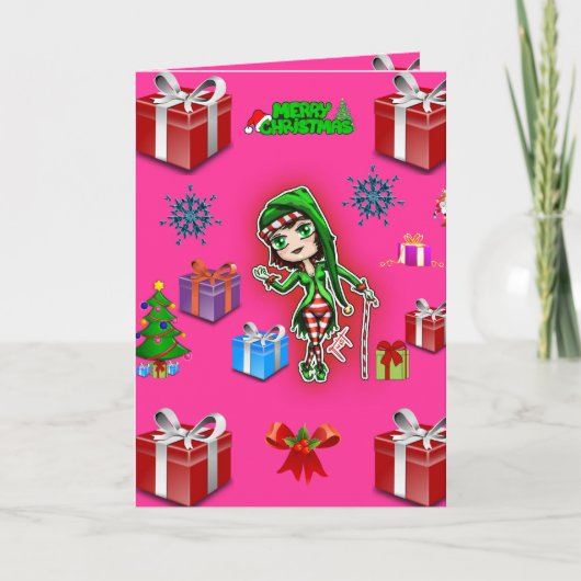 Kerstwenskaart voor iedereen kinder feestdagen kaart (Voorkant)