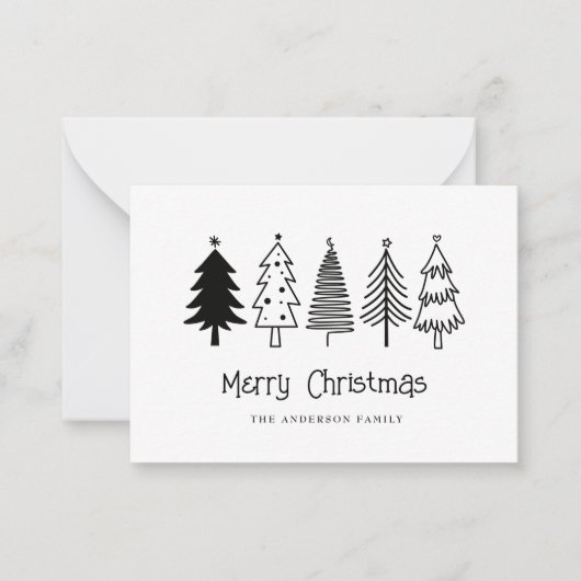 kerstWenskaarten Notitiekaartje (Voorkant)