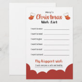 Kerstwenslijst Vakantie Briefpapier (Voorkant / Achterkant)