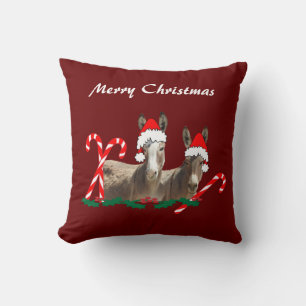 Kerstwerpkussens, wilde dieren, ezels kussen