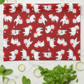 kerstwesties Tea Towel Theedoek (Gevouwen)