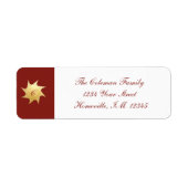 kerstwieken met glans - adresetiketten etiket (Voorkant)