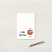 Kerstwijn feestdagen rode gemulgeerde wijncocktail post-it® notes (Op bureau)