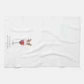 Kerstwijn Grappig gieten Cheer Santa's Deer Theedoek (Horizontaal)