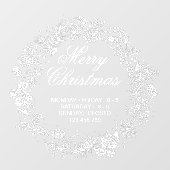 Kerstwinkel Decor Holiday Season White  Raamsticker (Vel)