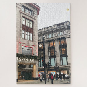 Kerstwinkelen, Oxford Street, Londen, Verenigd Kon Legpuzzel