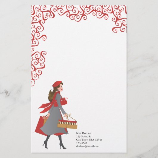 kerstwinkels briefpapier (Voorkant)
