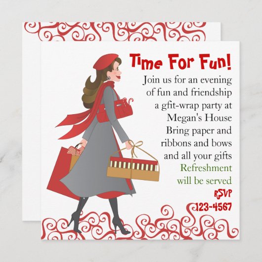 kerstwinkels kaart (Voorkant / Achterkant)