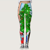 kerstwinkels leggings (Voorkant)