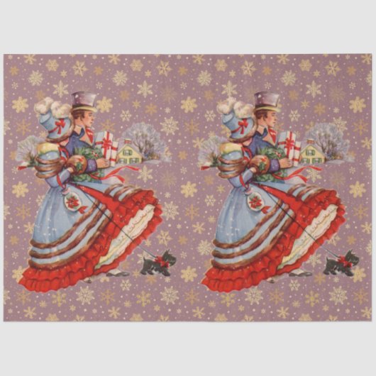 kerstwinkels tissuepapier (Voorkant)