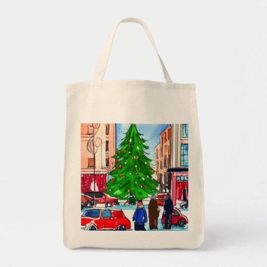 kerstwinkels tote bag (Voorkant)