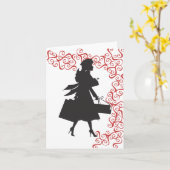 Kerstwinkeltje Silhouette Kaart (Gele Bloem)