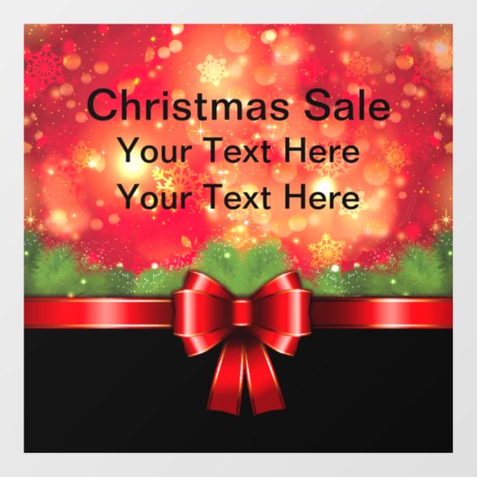 Kerstwinkelvenster Promotie Raamsticker (Vel)