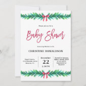 Kerstwinter Baby shower Kaart (Voorkant)