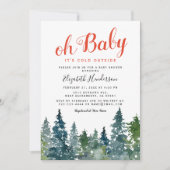 Kerstwinter Baby shower Kaart (Voorkant)