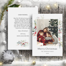 Kerstwinter boeket van rode bessen één foto