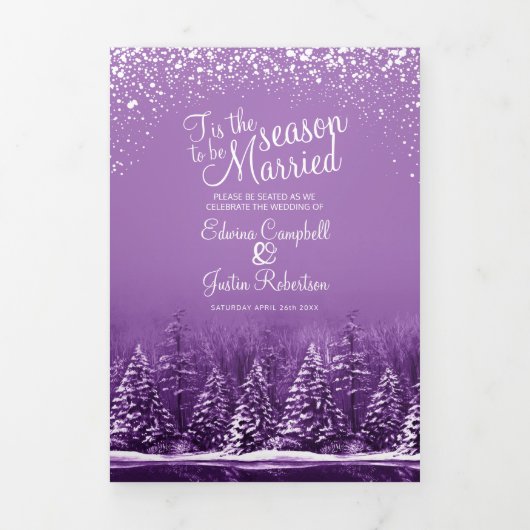 Kerstwinter bruiloft bomen en meer kunst drieluik programma (Cover)
