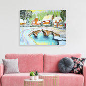 Kerstwinter Canvas Afdruk (Insitu (Woonkamer))