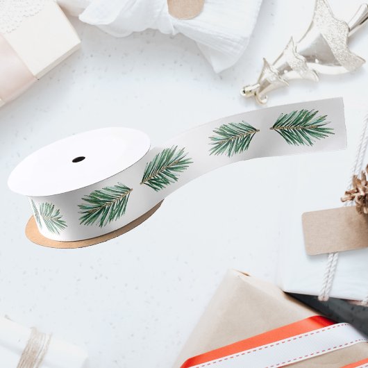 Kerstwinter delicate pijnboomtakken lint