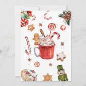 Kerstwinter groen baby shower kaart (Achterkant)