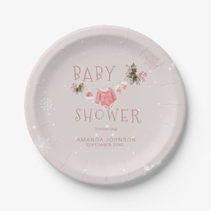 Kerstwinter Het is koud buiten Baby shower Papieren Bordje