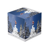 Kerstwinter landschap kubus (Achter hoekig)