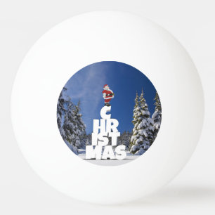 Kerstwinter landschap pingpongballen