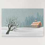 Kerstwinter Landschap Puzzel Legpuzzel (Horizontaal)