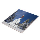 Kerstwinter landschap tegeltje (Zijkant)