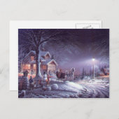 Kerstwinter magie feestdagenkaart (Voorkant / Achterkant)