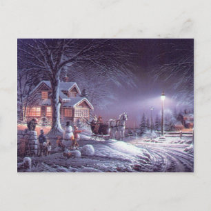 Kerstwinter magie feestdagenkaart