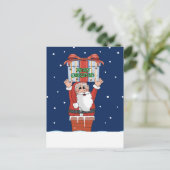 Kerstwinter met Kerstmis Briefkaart (Staand voorkant)
