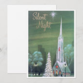  kerstwinter met Retro Feestdagenkaart (Voorkant / Achterkant)