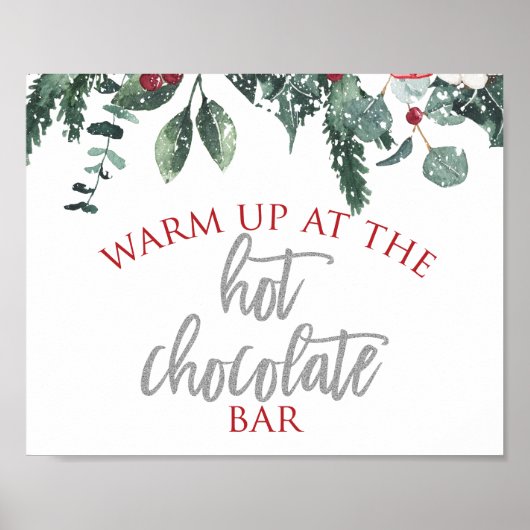 Kerstwinter Onederland Hot Chocolade Poster (Voorkant)