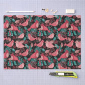 Kerstwinter Red Bird Berries Holiday Tissuepapier (Craft)