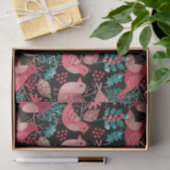 Kerstwinter Red Bird Berries Holiday Tissuepapier (Geschenk)