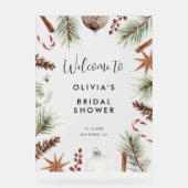 Kerstwinter rustiek Vrijgezellenfeest Welkom Acryl Bord (Voorkant)