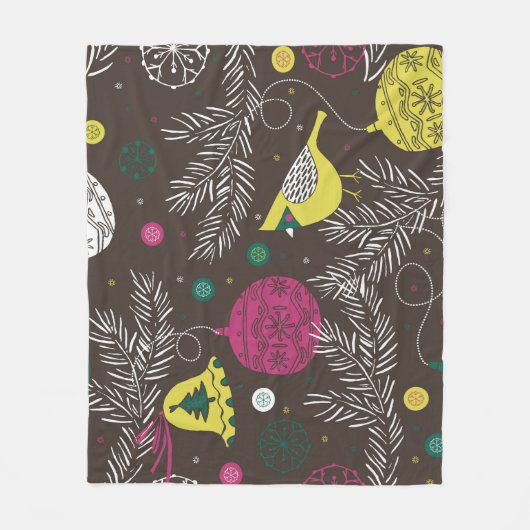 Kerstwinter: seizoensgebonden patroon. fleece deken (Voorkant)