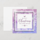 Kerstwinter Sneeuwvlok Elegantie | FEESTDAGEN Feestdagenkaart (Voorkant / Achterkant)