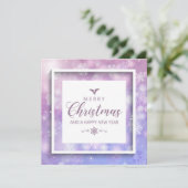 Kerstwinter Sneeuwvlok Elegantie | FEESTDAGEN Feestdagenkaart (Staand voorkant)