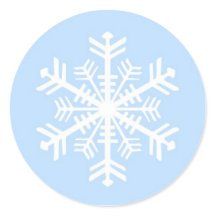 Kerstwinter Sneeuwvlok sticker