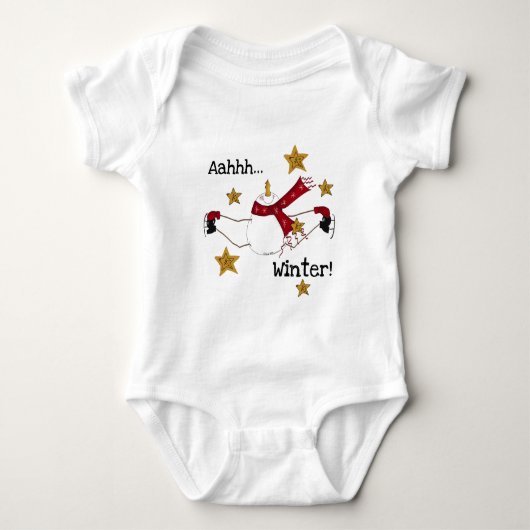 Kerstwinter Snowman Romper (Voorkant)