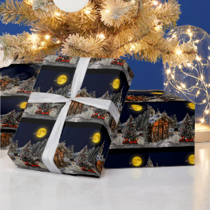 Kerstwinter Snowman Scene Cadeaupapier