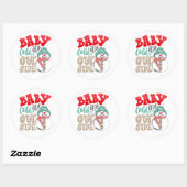 Kerstwinter Snowman-Sticker Ronde Sticker (Vel)