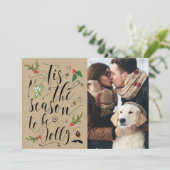 Kerstwinter Sparen de de kaartuitnodiging van de D Save The Date (Staand voorkant)