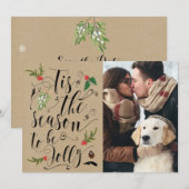 Kerstwinter Sparen de de kaartuitnodiging van de D Save The Date (Voorkant / Achterkant)