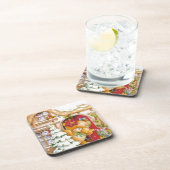 Kerstwinter Teddy Bear Bier Onderzetter (Rechterzijde)