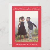 Kerstwinter Waterverf-landschapsfotokaart (Achterkant)