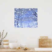 Kerstwinter Waterverf Poster voor het schilderen v (Keuken)